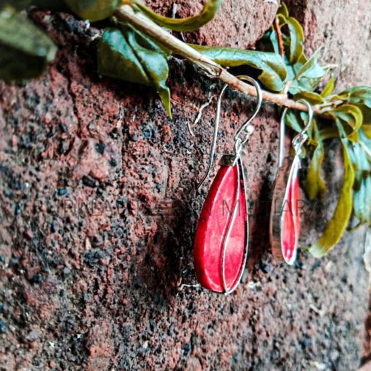 PLE013-Earring Drop Coral