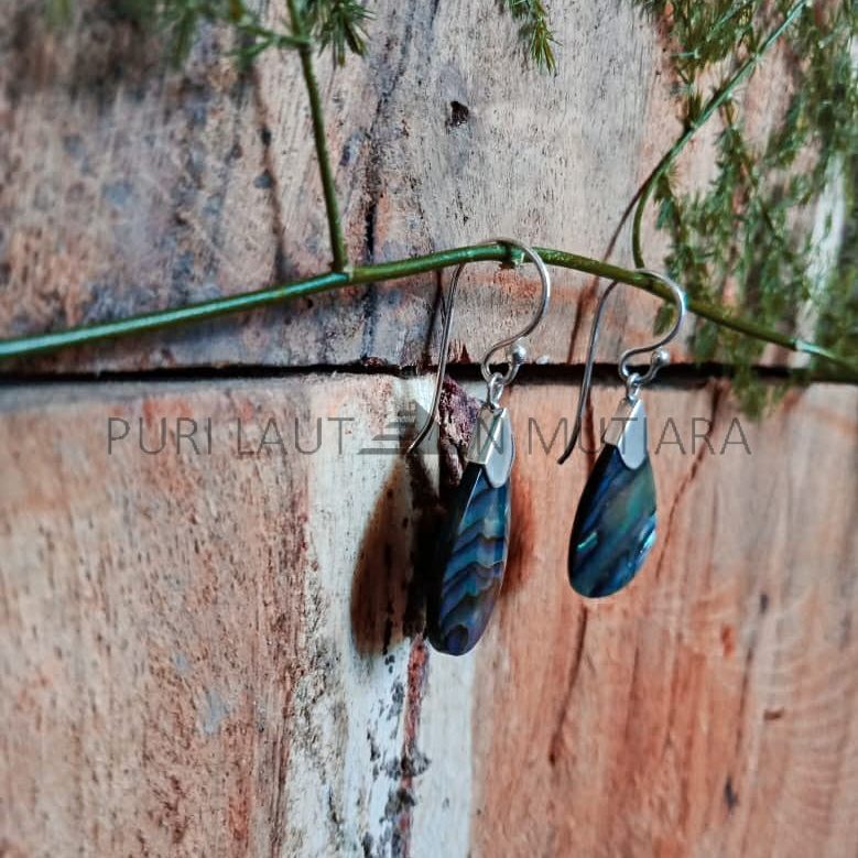 ES0113-Drop Abalone Earrings