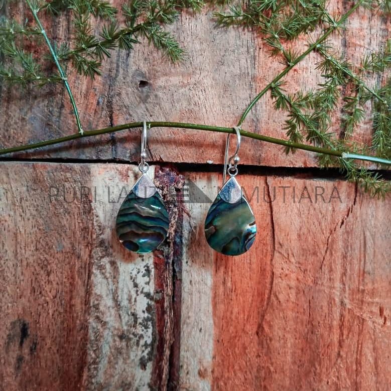 ES0113-Drop Abalone Earrings
