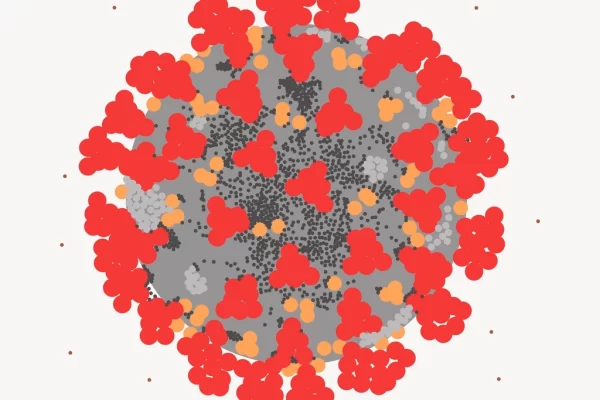 COVID-19 virus ultrastructure clipart, medical
