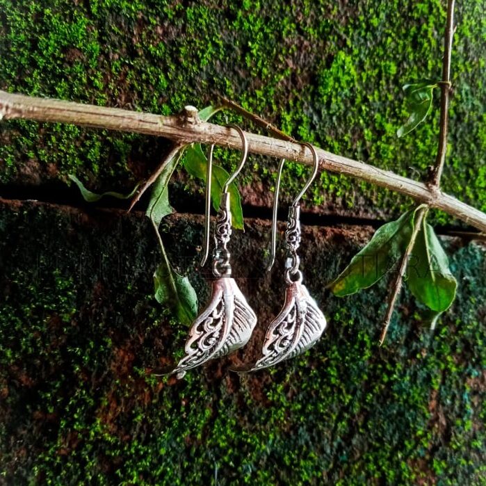 NY-ER086-Curly Leaf Earrings