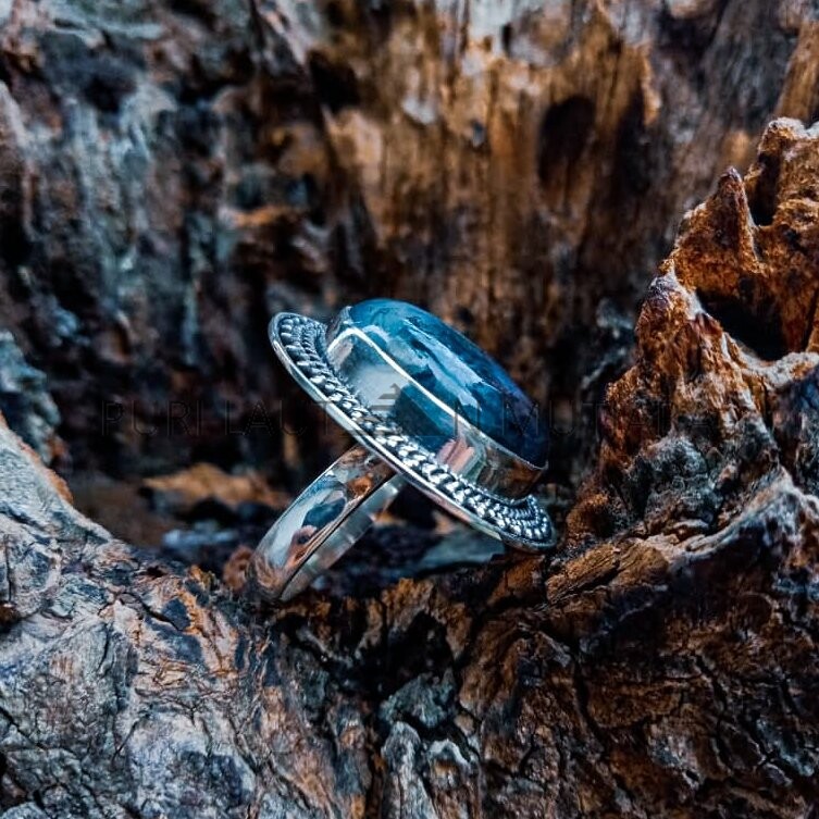 SR014-Large Agate Ring Handmade Bali Design