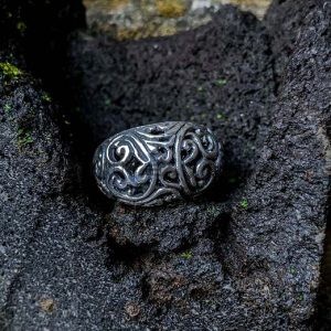 NY-R053- Sterling Silver Cast Bali Ornate Ring