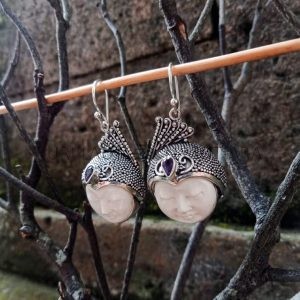 NY-MFER011-Bone Moonface Earring