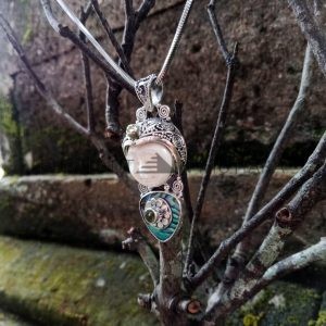 NY-MFPD022-Bone Moonface Pendant