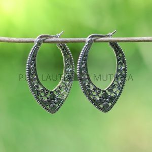 IER020-Luxury Ornate Design Hoop Earrings Bali Style Gypsi