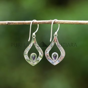 IER032-Bali Dangling Earrings Vintage Teardrop Ornate Design