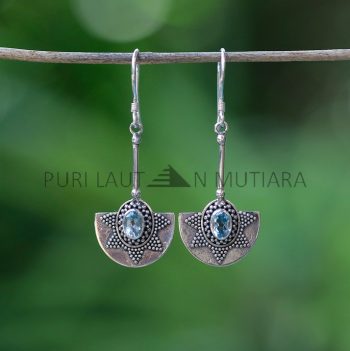 IER036-Cute Style Handmade Dangle Earrings With Gemstone