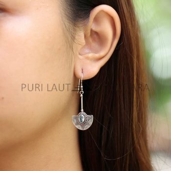 IER036-Cute Style Handmade Dangle Earrings With Gemstone