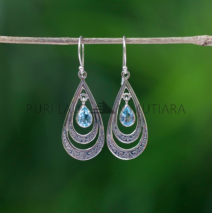 IER045-Sterling Silver Teardrop Earrings