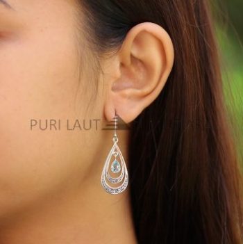 IER045-Sterling Silver Teardrop Earrings