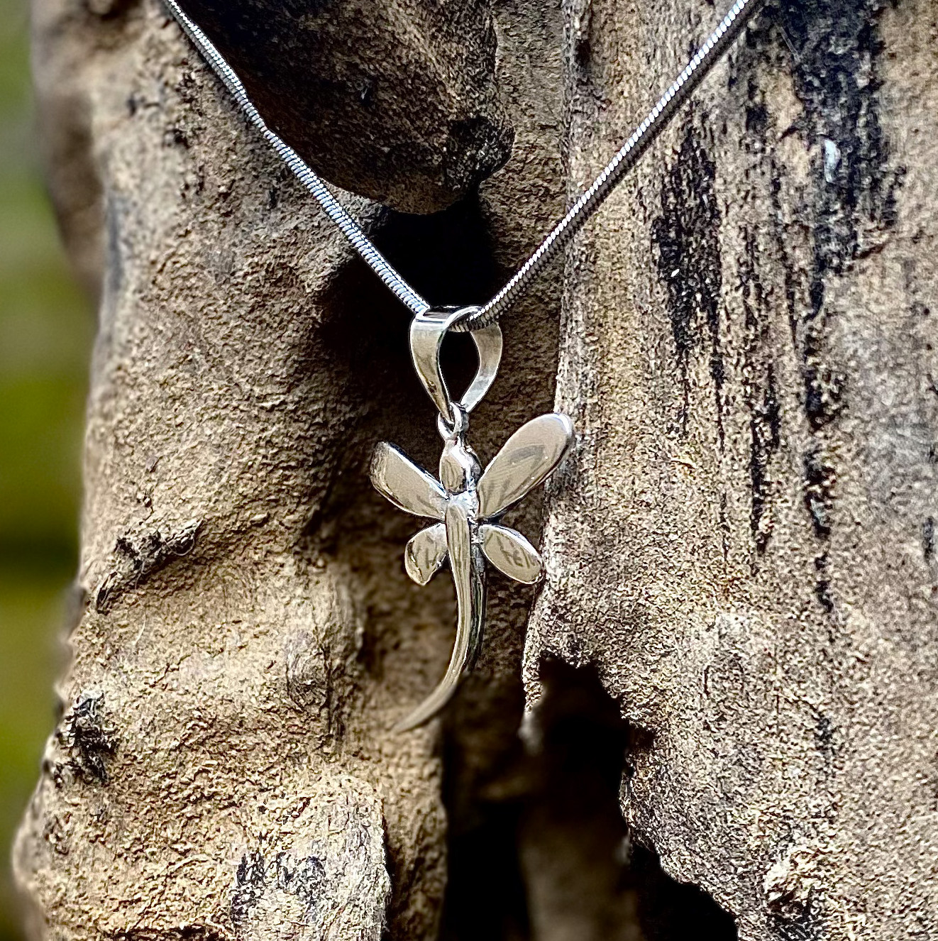 NY-PD036-Silver Dragonfly Pendant