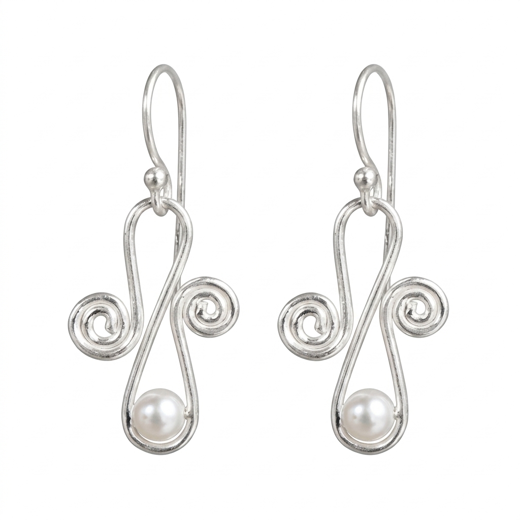 ALM011701-Squigling Wire With Pearl