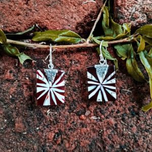 ES0042-Rectangle Shell Earrings