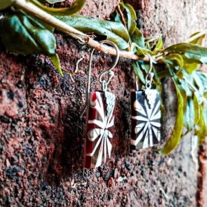 ES0042-Rectangle Shell Earrings