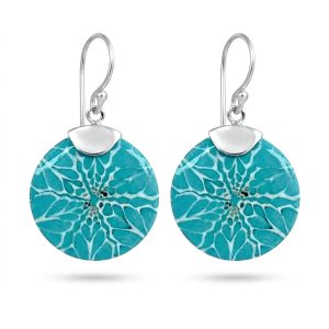 ESKY07-Plain Caps Round Shell Earrings