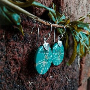 ESKY07-Plain Caps Round Shell Earrings