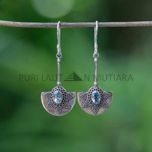 IER036-Cute Style Handmade Dangle Earrings With Gemstone