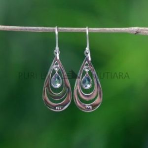 IER045-Sterling Silver Teardrop Earrings