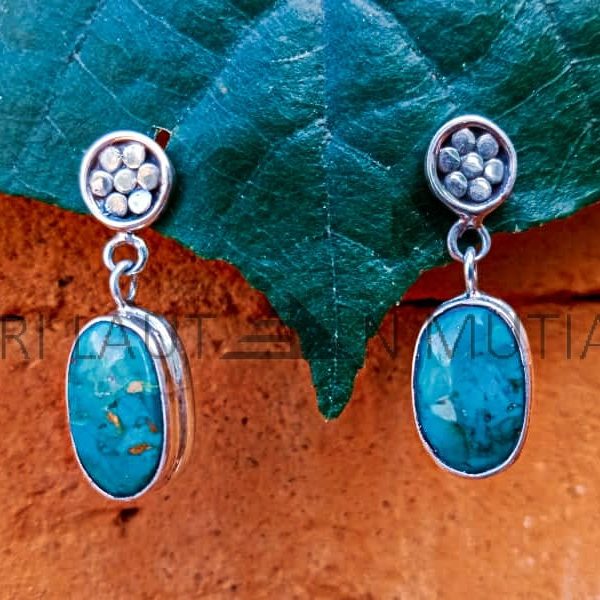 NY-ER044-Post Earring Stone Dangle