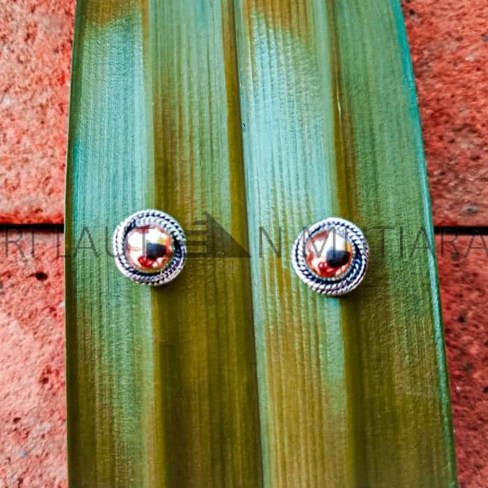 NY-ER046-Bali Gold And Silver Stud