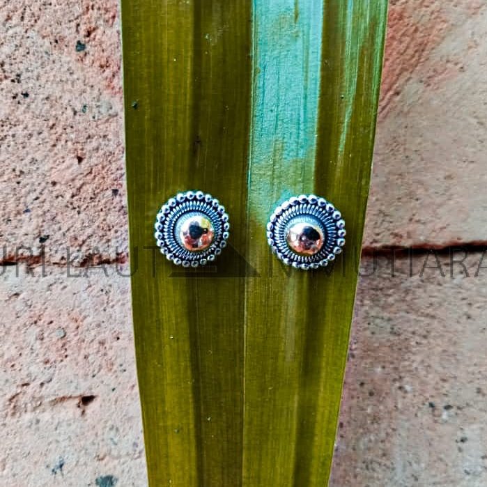 NY-ER051-Bali Gold And Silver Stud