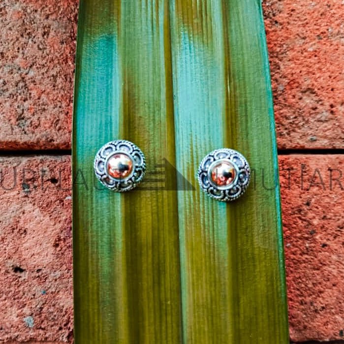 NY-ER054-Bali Gold And Silver Stud