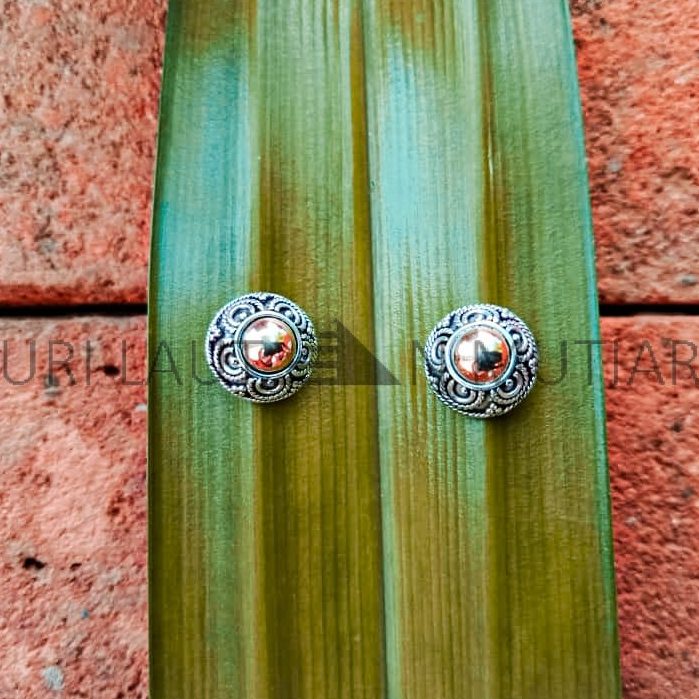 NY-ER057-Bali Gold And Silver Stud