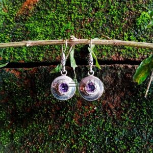 NY-ER069-Half Ball Shape Earrings Fancy Earwire