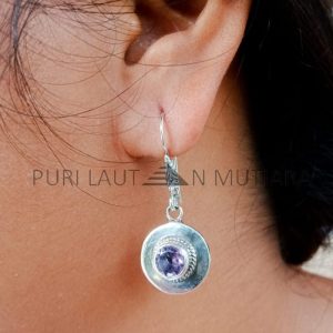 NY-ER069-Half Ball Shape Earrings Fancy Earwire
