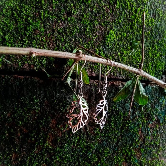NY-ER071-Leaf Shape With Fancy Ear Wire