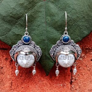 NY-MFER008-Bone Moonface Earring