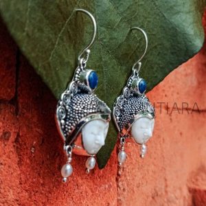 NY-MFER008-Bone Moonface Earring