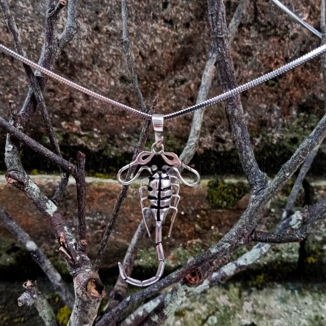 NY-PD017-Silver Scorpion Pendant