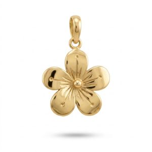 NY-PD021-Brass Hibiscus Pendant