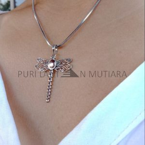 NY-PD029-Silver And Gold Dragonfly Pendant