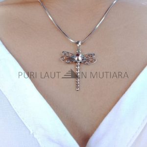 NY-PD029-Silver And Gold Dragonfly Pendant