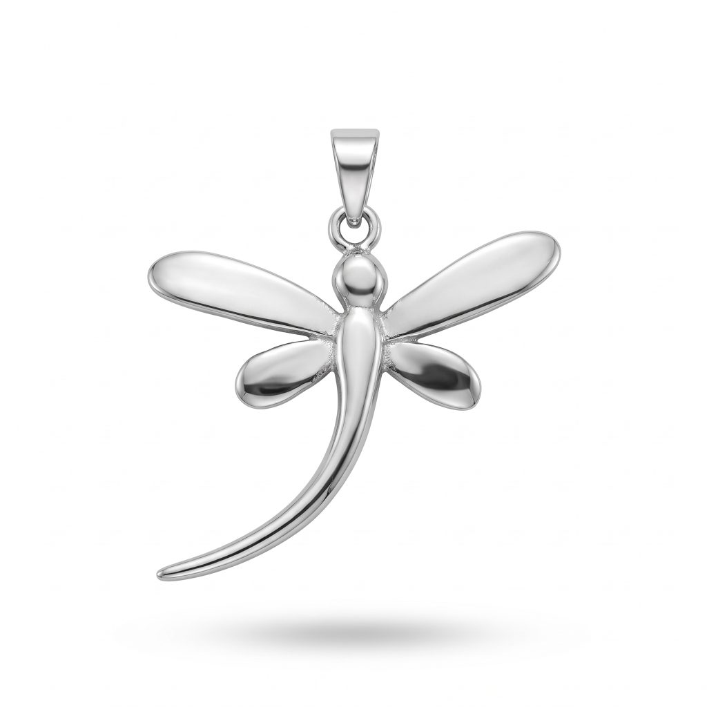 NY-PD036-Silver Dragonfly Pendant
