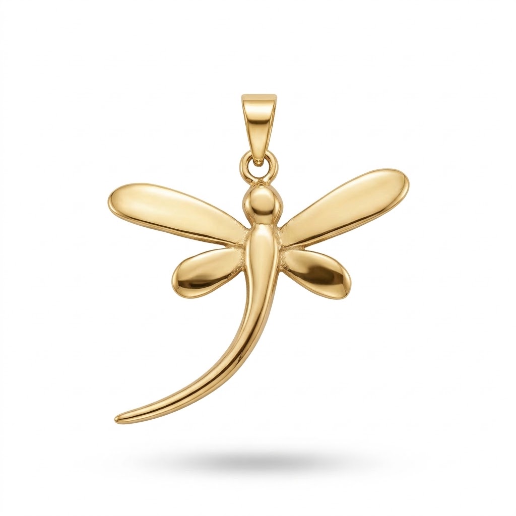 NY-PD036-Brass Dragonfly Pendant