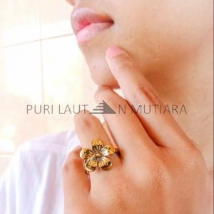 NY-R036- Sakura Flower Ring Brass