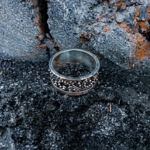 R19008-Wide Band Ring Bali Granulation Design
