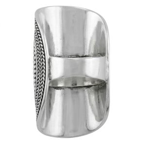 RUK-001-Sterling Silver Balinese Granulation Statement Ring