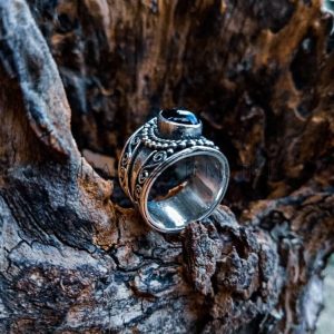 SR005-Black Onyx Ring Handmade Bali Design