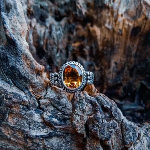 SR010-Citrine Ring Handmade Bali Design
