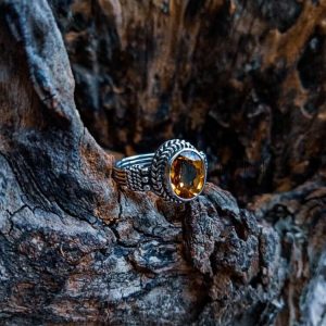 SR010-Citrine Ring Handmade Bali Design