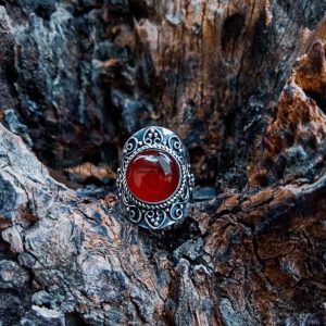 SR013-Carnelian Ring Handmade Bali Design