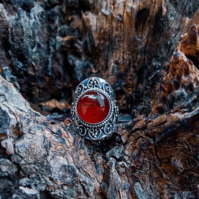 SR013-Carnelian Ring Handmade Bali Design