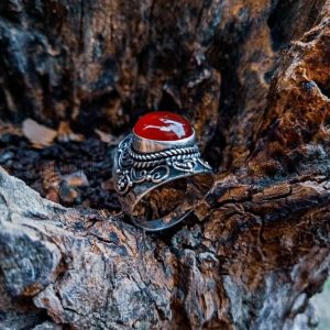 SR013-Carnelian Ring Handmade Bali Design