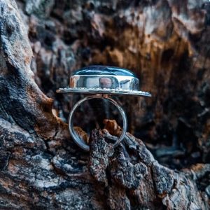 SR014-Large Agate Ring Handmade Bali Design