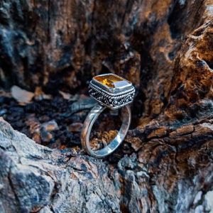 SR017-Citrine Ring Handmade Bali Design